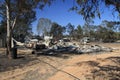 Car and house destroyed Royalty Free Stock Photo