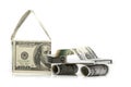 Car and house made of Dollars Royalty Free Stock Photo