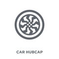 car hubcap icon from Car parts collection. Royalty Free Stock Photo