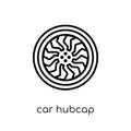 car hubcap icon from Car parts collection. Royalty Free Stock Photo