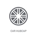 car hubcap icon. Trendy car hubcap logo concept on white background from car parts collection Royalty Free Stock Photo