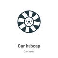 Car hubcap vector icon on white background. Flat vector car hubcap icon symbol sign from modern car parts collection for mobile Royalty Free Stock Photo