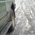 Car On Icey Road