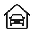 Garage car icon Royalty Free Stock Photo