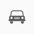 Car icon, vehicle vector, transport illustration Royalty Free Stock Photo