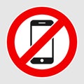 No phone prohibition sign