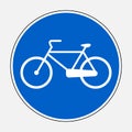 Bicycle lane road sign