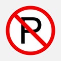 No parking road sign