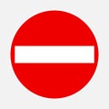 Wrong way red sign Royalty Free Stock Photo