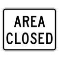 Area closed road sign Royalty Free Stock Photo