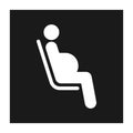 Pregnancy priority seat icon Royalty Free Stock Photo