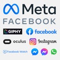 Meta Facebook services and apps logos