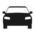 Car icon. Automobile symbol front view. Flat style