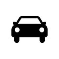 Car icon. Black car sign. Transportation icon