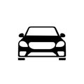 Car icon in black simple design on an isolated background. EPS 10 vector Royalty Free Stock Photo