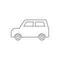 Car icon with broken line style Royalty Free Stock Photo