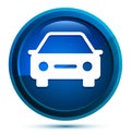 Car icon elegant blue round button illustration Royalty Free Stock Photo