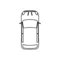 car icon. Element of Transport view from above for mobile concept and web apps icon. Outline, thin line icon for website design