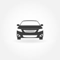 Car Icon. Car front view icon. Vector illustration of vehicle. Royalty Free Stock Photo