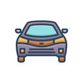 Color illustration icon for Car, motor and cabriolet Royalty Free Stock Photo