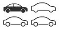 Car icon set in linear style. Transport symbol. Vector illustration Royalty Free Stock Photo