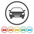 Car icon, vector illustration. Flat design style Royalty Free Stock Photo