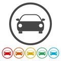 Car icon, vector illustration. Flat design style Royalty Free Stock Photo