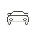 Car icon vector. Line auto symbol.