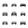 Car icons set Royalty Free Stock Photo