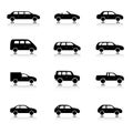 Car icons set Royalty Free Stock Photo