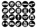 Car icons set for web design and user interface vector Royalty Free Stock Photo
