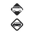 Car icons and vector logo automobiles for travel truck bus and other transport vector signs design illustration Royalty Free Stock Photo