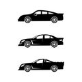 Car icons and vector logo automobiles for travel truck bus and other transport vector signs design illustration Royalty Free Stock Photo