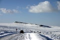 Car on icy road