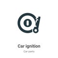Car ignition vector icon on white background. Flat vector car ignition icon symbol sign from modern car parts collection for Royalty Free Stock Photo