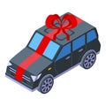 Car inheritance icon, isometric style Royalty Free Stock Photo
