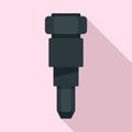 Car injector icon, flat style