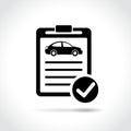 Car inspection icon on white background