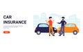 Car insurance, accident concept