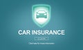 Car Insurance Accident Property Protection Concept