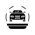 Car insurance black icon, concept illustration, vector flat symbol, glyph sign. Royalty Free Stock Photo