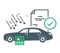 Car Insurance Claim for Hailstorm Damage - Stock Icon