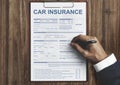 Car Insurance Form Accidental Concept