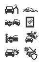 Car insurance icon set