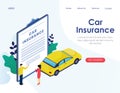 Car insurance isometric vector