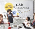 Car Insurance Policies Safety Coverage Concept