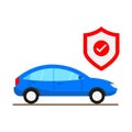 Car insurance shield Isolated Vector icon that can be easily modified or edited Royalty Free Stock Photo