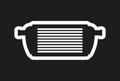 Car intercooler vector icon on black background Royalty Free Stock Photo