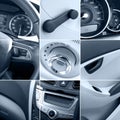 Car interior collage tinted Royalty Free Stock Photo
