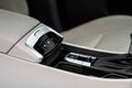 Car interior console close up view. Royalty Free Stock Photo